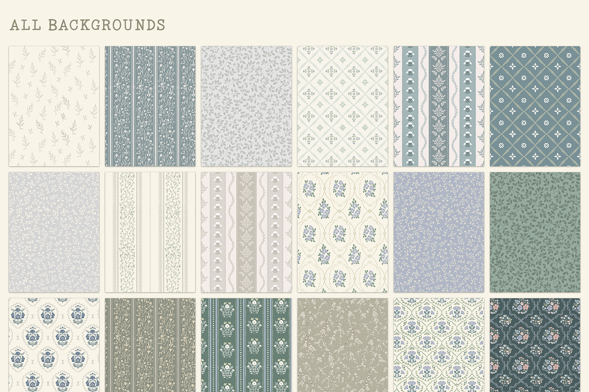 Vintage wallpaper pattern background, a Pattern Graphic by Cozy pattern shop (Photo 10 of 12)