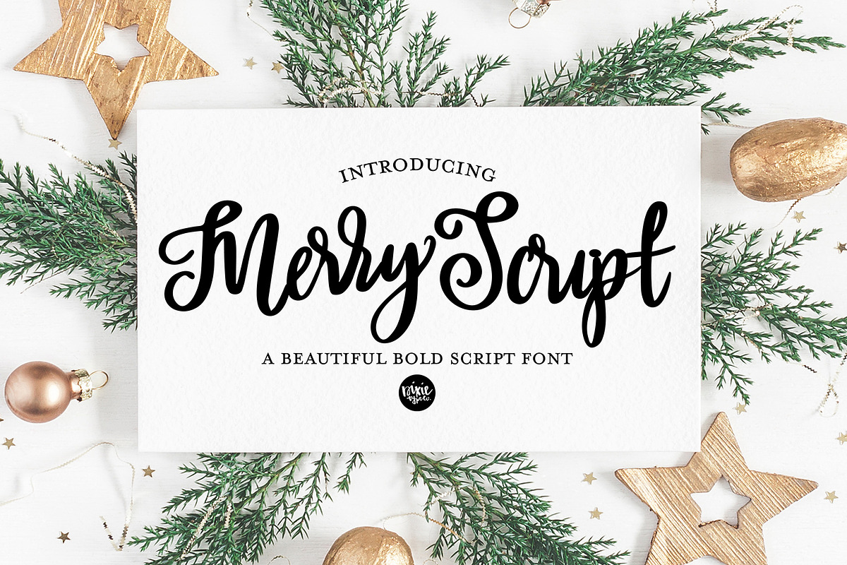 MERRY SCRIPT Christmas Lettered Font