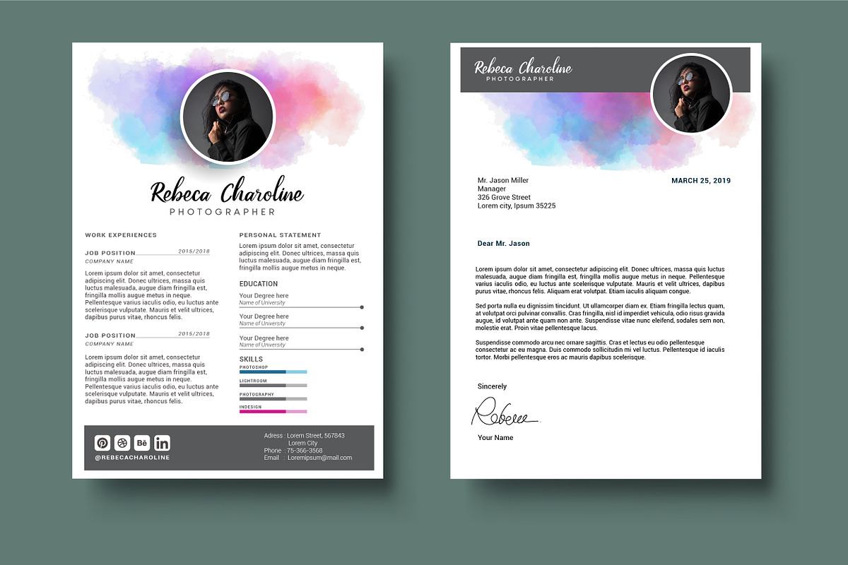 Resume Template - Rebeca, a Resume Template by OtpirusGraphic (Photo 5 of 5)