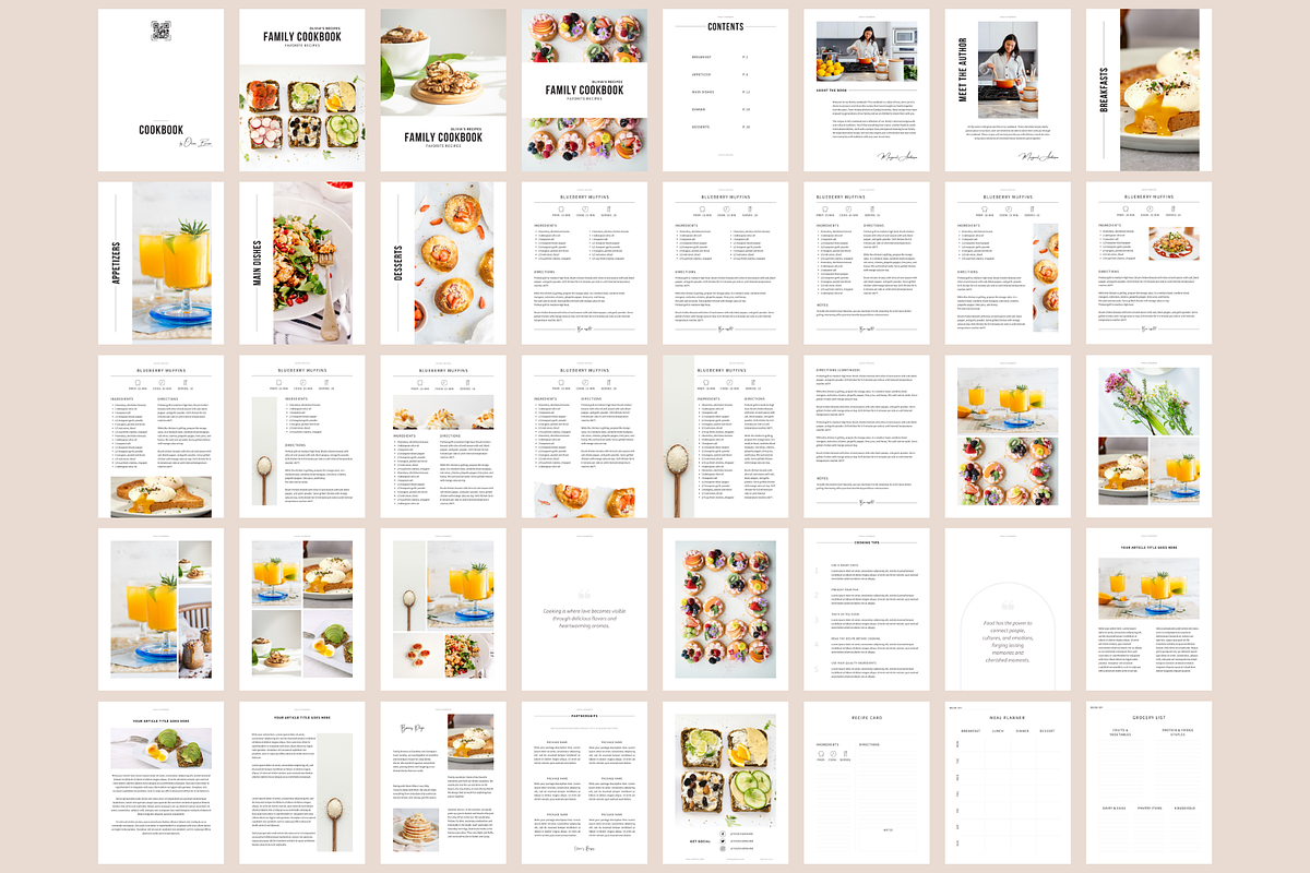 Cookbook Template CANVA, a Templates & Theme by OrganizationOasisRo (Photo 6 of 10)