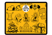 Bundle 2 Classic Character-Stamp Set, a Brush Add-On by LA Studio Sthlm (Thumbnail 6 of 17)