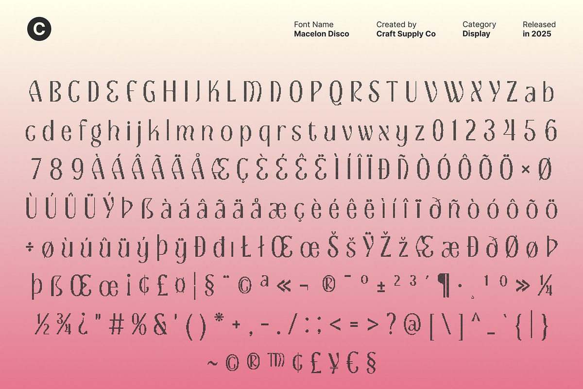 Macelon Disco, a Sans Serif Font by Craft Supply Co. (Photo 8 of 8)