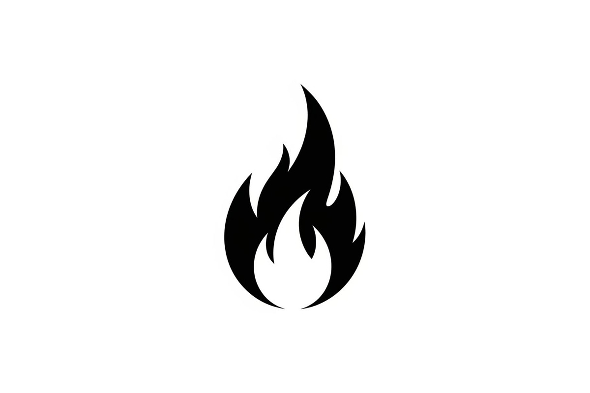 Abstract Fire Flame Silhouette, an Illustration by Designer_Momina (Photo 2 of 8)