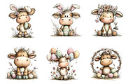 Whimsical Easter Cow Clipart, an Illustration by Dream Creation (Thumbnail 6 of 6)