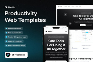 Ganttify Productivity Web Templates, an UI Kit Template by Lumina_ui_ux202