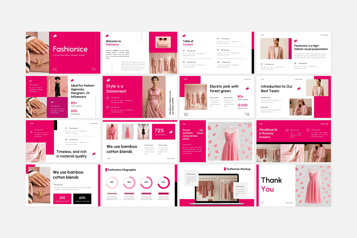 Pink Fashion Catalogue Presentation, a Presentation Template by Eklip Studio (Photo 6 of 6)