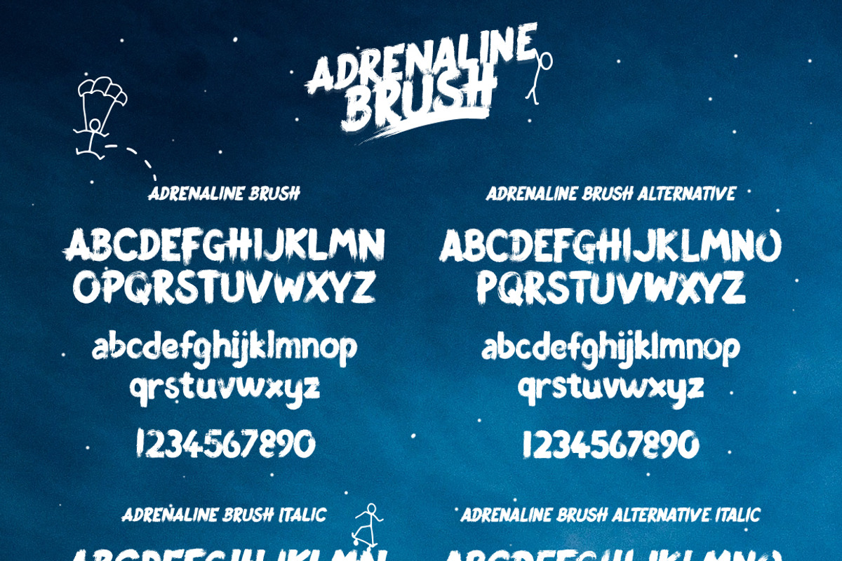 Adrenaline Brush Typeface preview 5