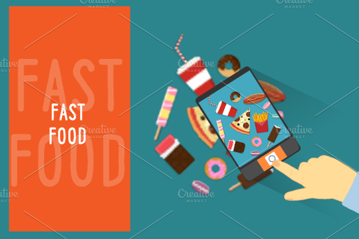 Fastfood flat style bundle, an Icon by LaKu (Photo 2 of 2)