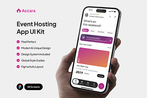 Accara - Event hosting app UI Kit