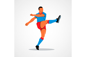 ball, soccer, player, a Sport Illustration by 3D Tai