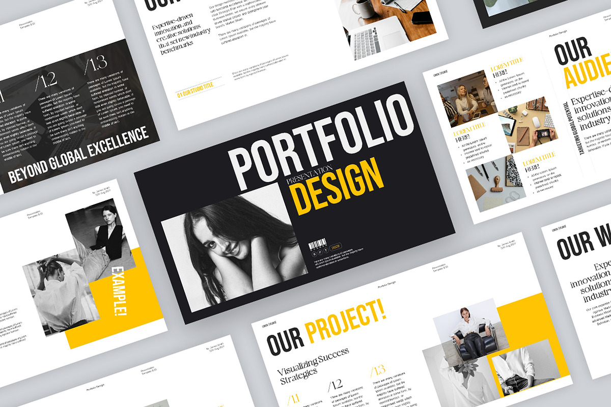 Portfolio Presentation Template, a Presentation Template by Slide_Genius1 (Photo 3 of 9)