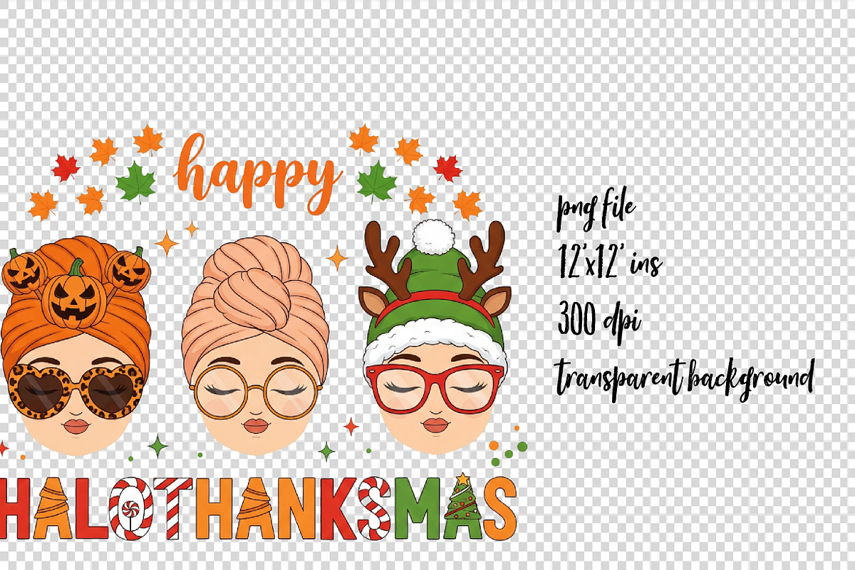 Happy HalloThankSmas, Sublimation, an Illustration by CreationArt (Photo 4 of 6)