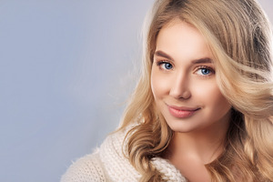 beautiful young blonde woman, AI generated, a Photo by WorldOfPhotos