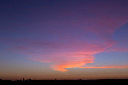 Colorful sunset in the city, a Nature Photo by Shootdiem