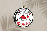 Ho Ho Ho Santa Hat Ornament SVG File, a Seasonal Illustration by CrexoraLab (Thumbnail 3 of 3)