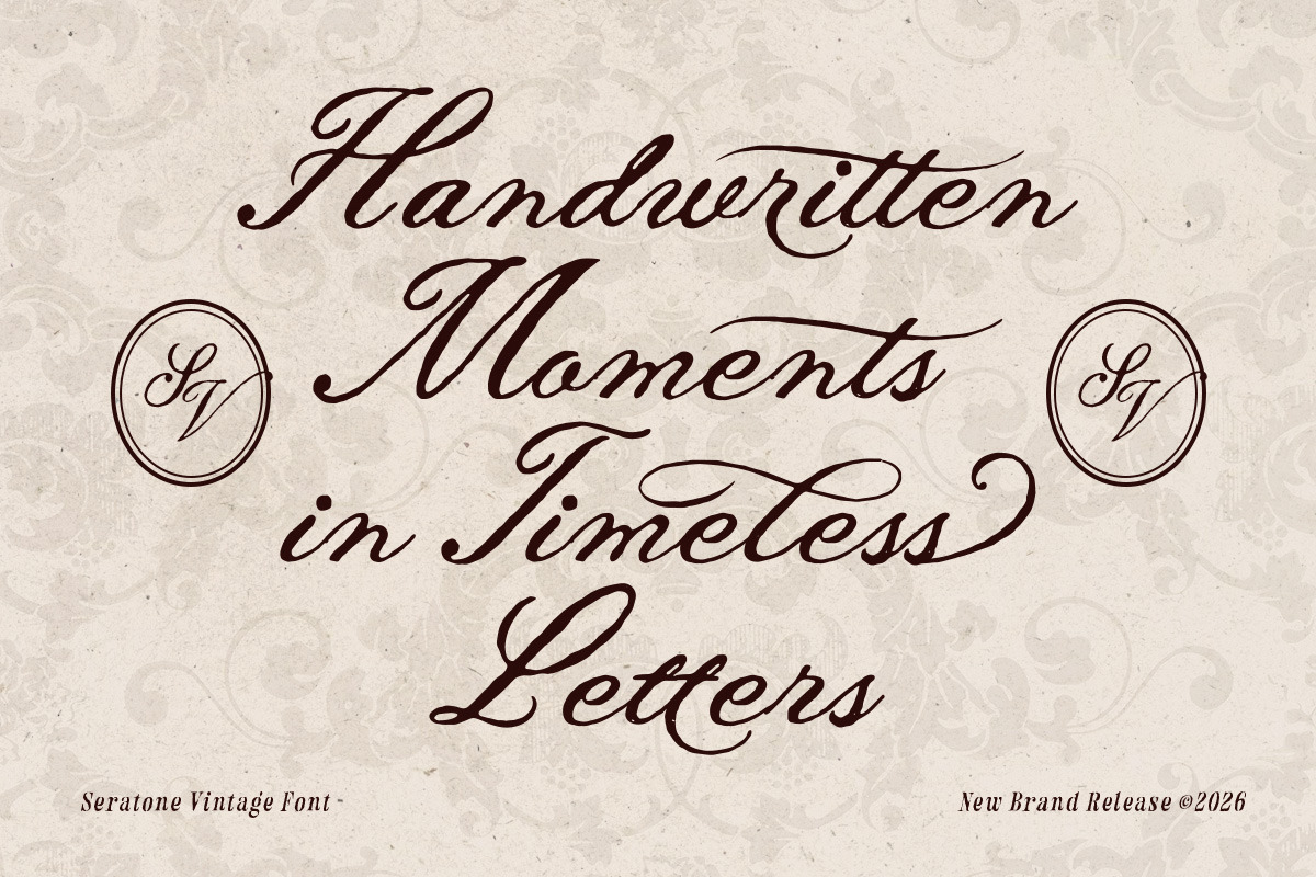 Seratone Vintage Wedding Script, a Script Font by Letterhend Studio (Photo 3 of 10)