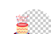 Dopamine Birthday Cakes 37 PNG, a Food Illustration by Oleksandra Illustrates (Thumbnail 4 of 19)