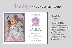 Baby Announcement Card