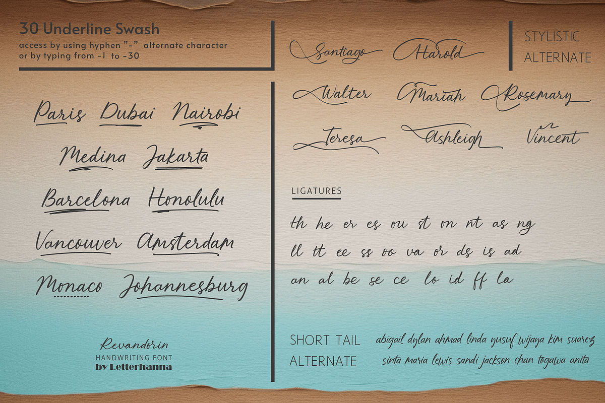 Revandorin Font, a Script Font by Letterhanna Studio (Photo 8 of 13)