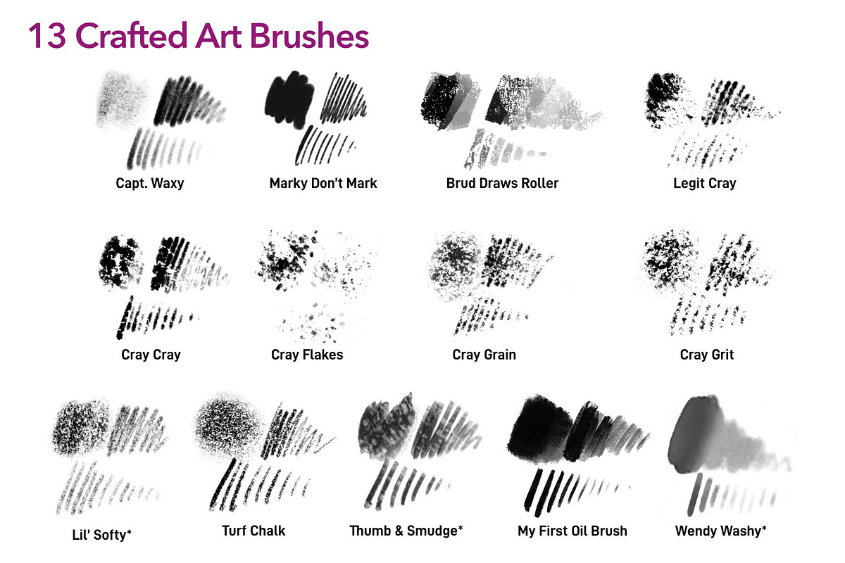 Procreate Cray-Cray Crayon Brushes, a Brush Add-On by Ink Gang Boss (Photo 8 of 8)