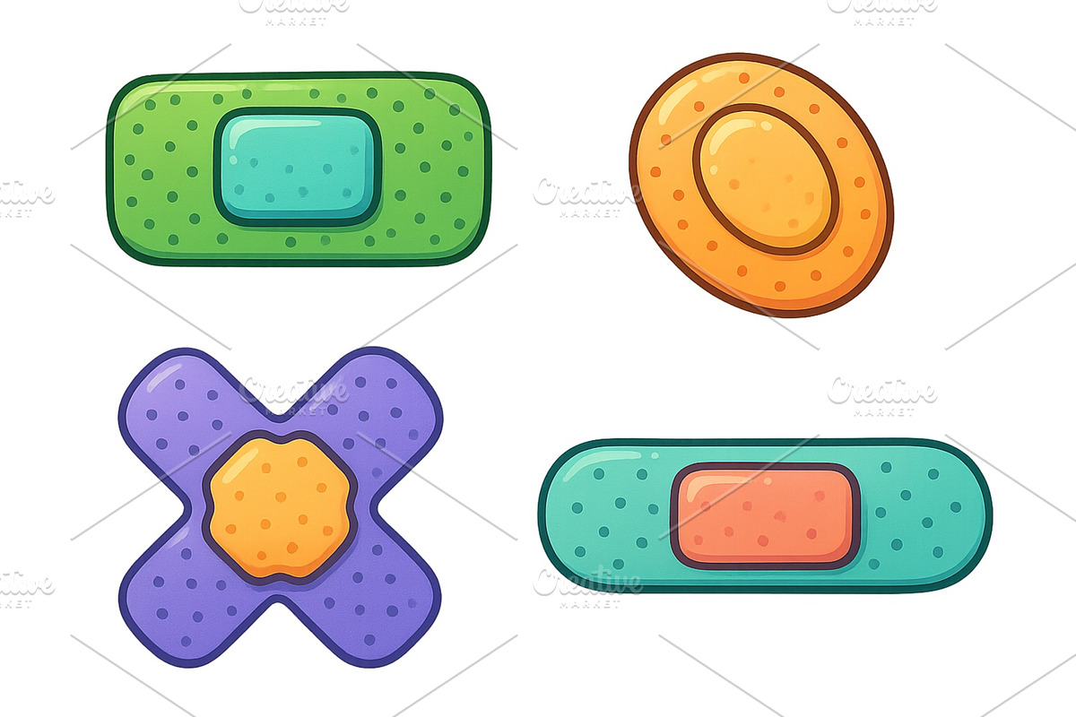 Colorful assortment of adhesive, an Illustration by ZinetroN