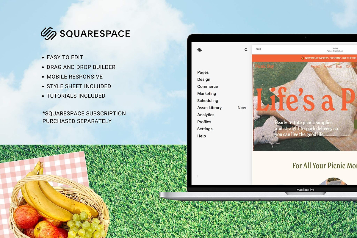 Picnic Day Squarespace Template, a Squarespace Template by Creative Day (Photo 5 of 5)