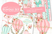 Hot Air Balloon Pink Set, an Illustration by Mia's Graphic Design (Thumbnail 2 of 8)