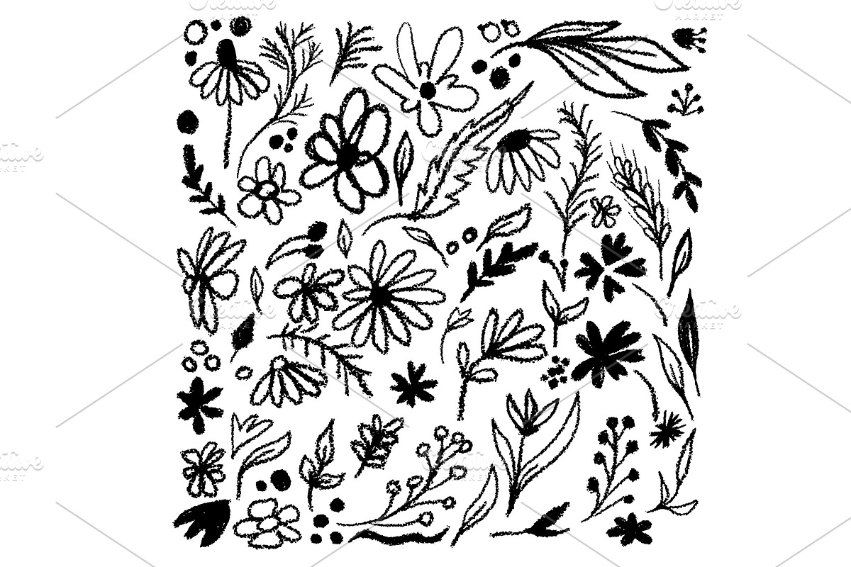 Abstract ink flower. Hand drawn, an Object Illustration by Nenahliadava Design