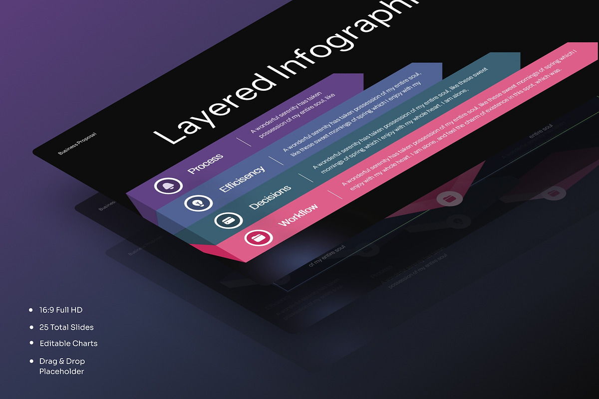 Layered Infographic PowerPoint, a Presentation Template by Premast (Photo 2 of 5)