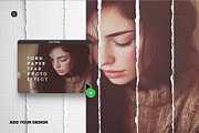 Torn Paper Tear Photo Effect Layout, a Product Mockup by Custom Scene (Thumbnail 5 of 10)