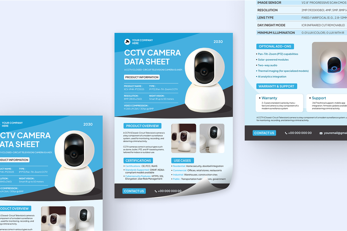 CCTV Product Sheet Design, a Flyer Template by SquidPixey (Photo 4 of 6)