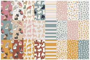 Bulldog Seamless Pattern Mega Bundle