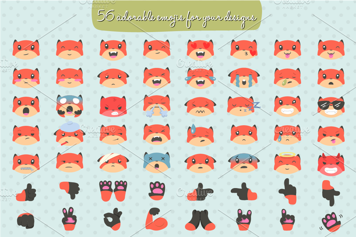 Fox Emojis, an Emoji Icon by NatBurger (Photo 2 of 4)