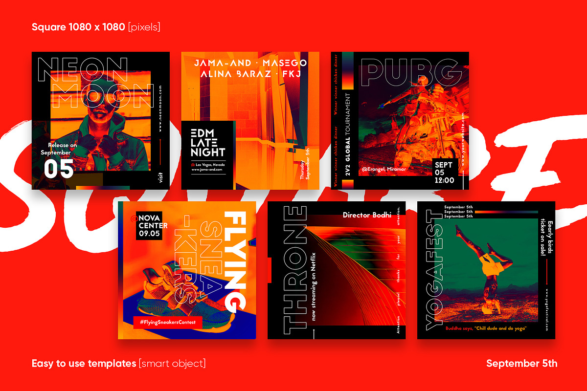 Cyberpunk Social Media Pack +Stories, a Social Media Template by September 5th (Photo 6 of 14)
