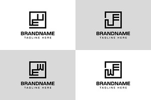 Letters EU UE EW WE Monogram Logo, a Branding & Logo Template by Pray Art Design Studio