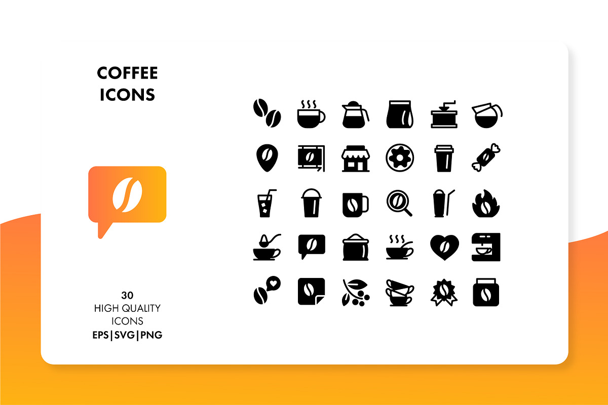 Coffee Icon Set, an Icon by yellowline