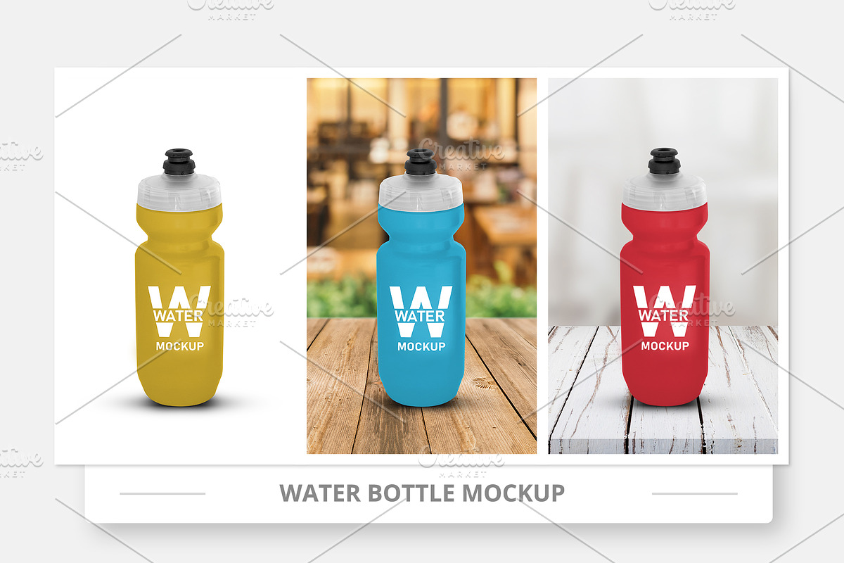 Plastic Water Bottle Mockup, a Cups & Container Mockup by Madjid (Photo 2 of 5)