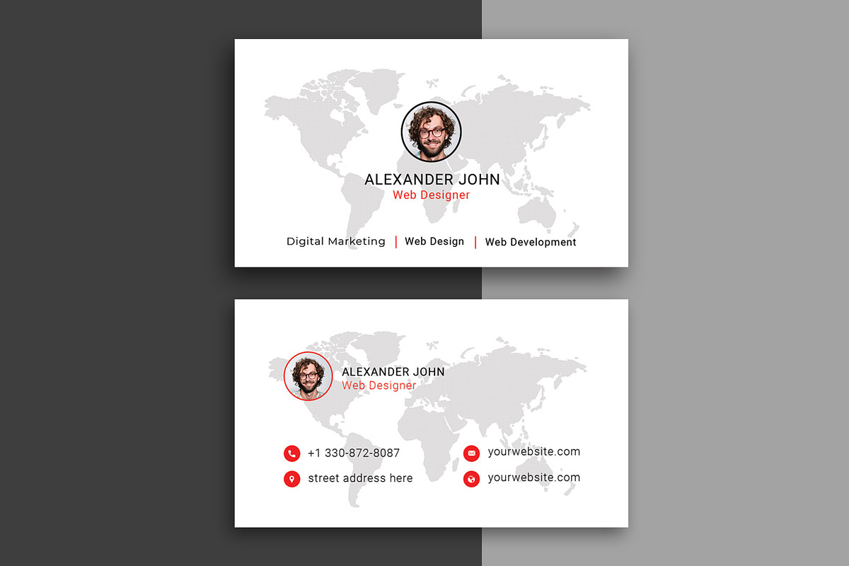 Clean Individual Business Card, a Business Card Template by Saman Osama (Photo 1 of 4)