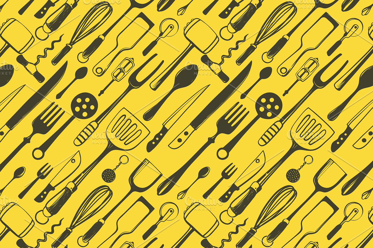 Kitchenware Hand-drawn Set, an Illustration by Adiemus (Photo 6 of 7)