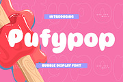 Pufypop Bubble Display Font, a Sans Serif Font by Jaruka (Thumbnail 1 of 10)