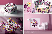 Purple floral pattern, orchids, a Pattern Graphic by Lisima (Thumbnail 2 of 15)