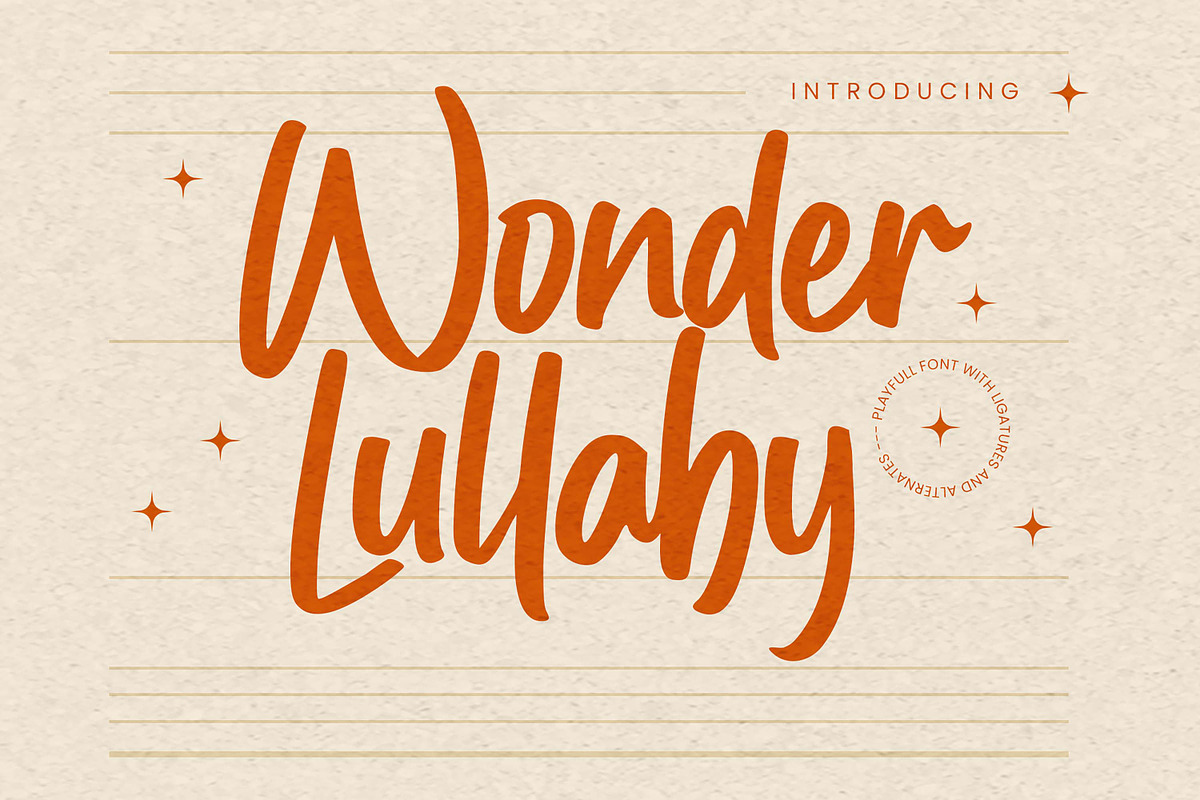 Wonder Lullaby – Playful Font, a Handwritten Font by Gassstype (Photo 1 of 8)