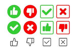 Like and dislike signs, an Object Graphic by Volyk