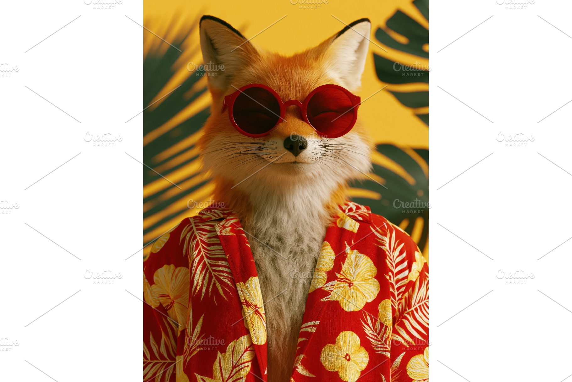 fox wearing red sunglasses and, a Beauty & Fashion Photo by Lermont51