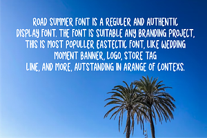 Road Summer Font