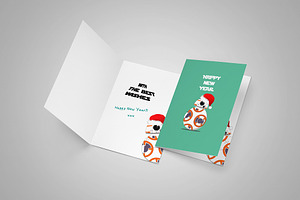 Cute Droid Card For Wishes