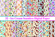 Ice Cream Seamless Pattern, a Pattern Graphic by Digital Studio (Thumbnail 1 of 4)