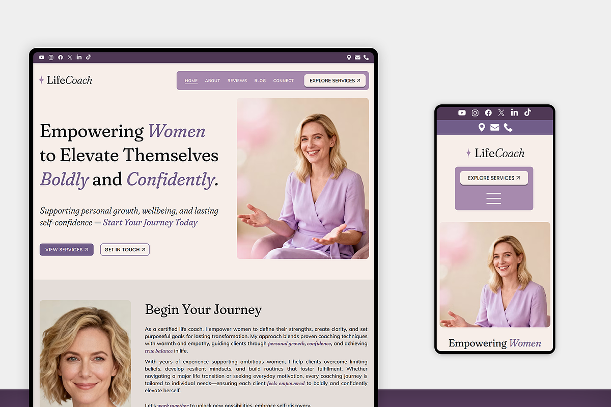 Life Coach Wix Studio Template, a Wix Template by Kitteeh (Photo 2 of 20)