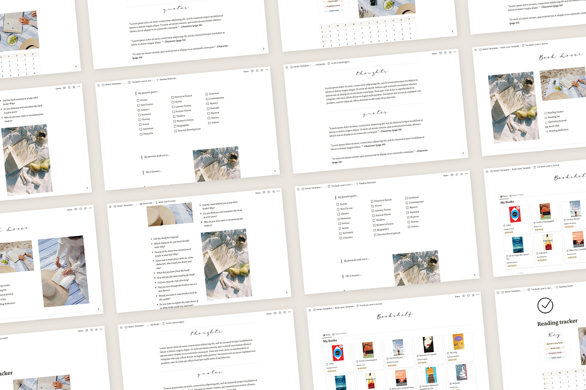 The Book Lover's Journal on Notion, a Websites & App Template by HASU Design (Photo 2 of 4)