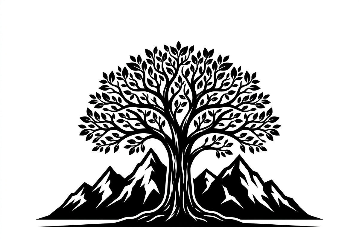 50 Sacred Mountain Tree Silhouette, an Empty State Illustration by Amazin_art (Photo 20 of 37)